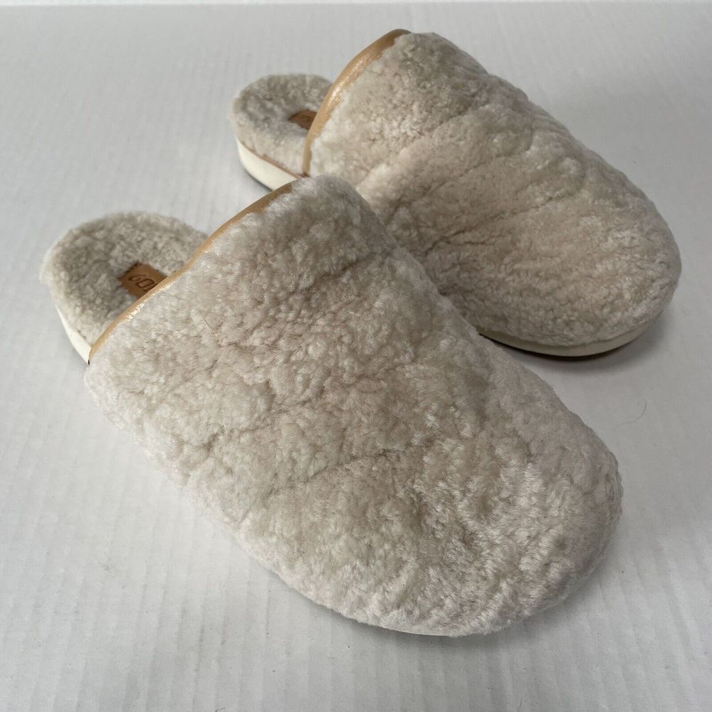 Olukai Womans Pupu Mua Slippers Slip On Shoes Genuine Shearling Leather Trim 10 - Picture 4 of 11